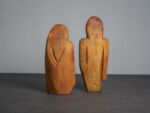 Carved Wood Sculpture Group “Family” by Roland Lavianne, France, 1970s