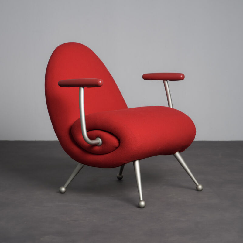 “Chiocciola” Lounge Chair by Roberto Semprini for Arredaesse, Italy, 1994
