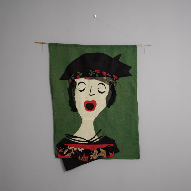 “Musical Singer” Textile Wall Hanging by Mathilde Renes, Netherlands, 2018