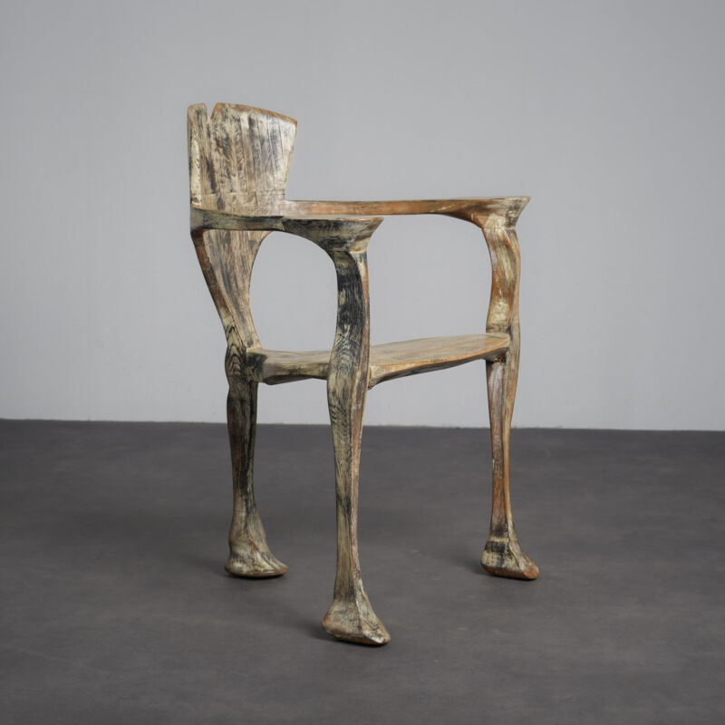 Unique “Ginkgo Biloba” Sculptural Armchair by Joop Evers and Frans Bolscher, Netherlands, 1992