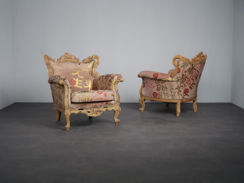 Pair of Baroque Armchairs by The People of the Labyrinths, Netherlands, 2000s