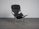 Rare Leather Lounge Chair by Pierre Thielen for Metz & Co., Netherlands, 1960s